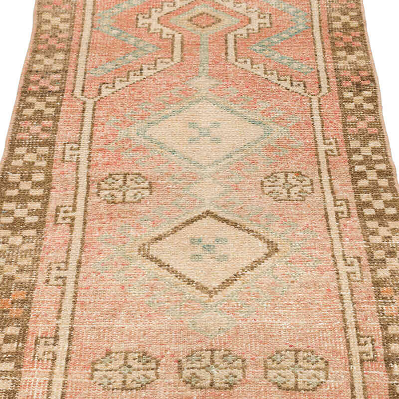 El Dokuma Vintage Halı - 67 cm x 120 cm - K0075090