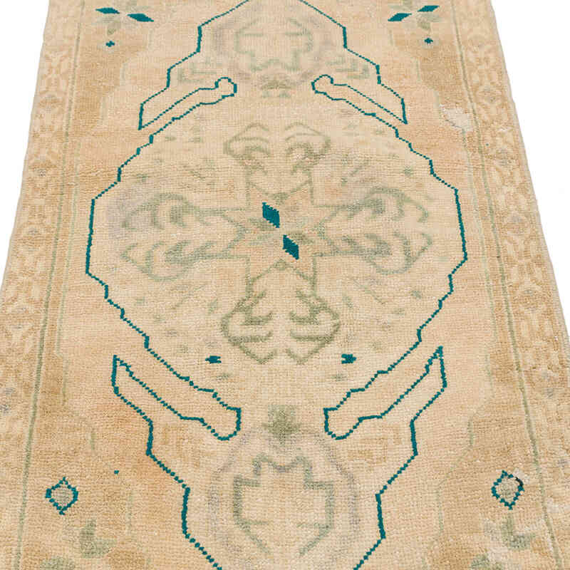 Alfombra Vintage Turca Anudada a Mano - 59 cm x 125 cm - K0075091