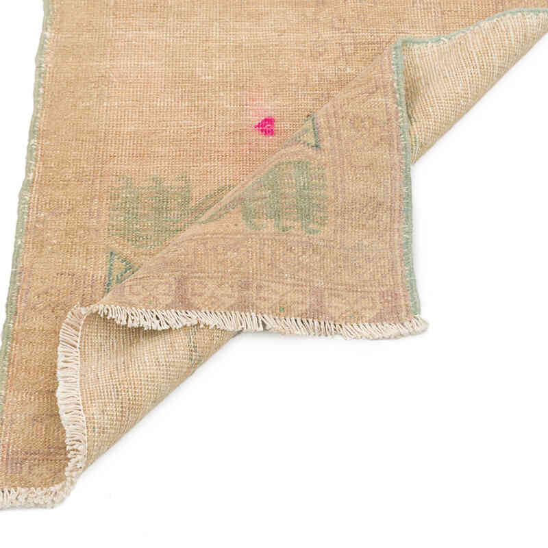 El Dokuma Vintage Halı - 51 cm x 99 cm - K0075092