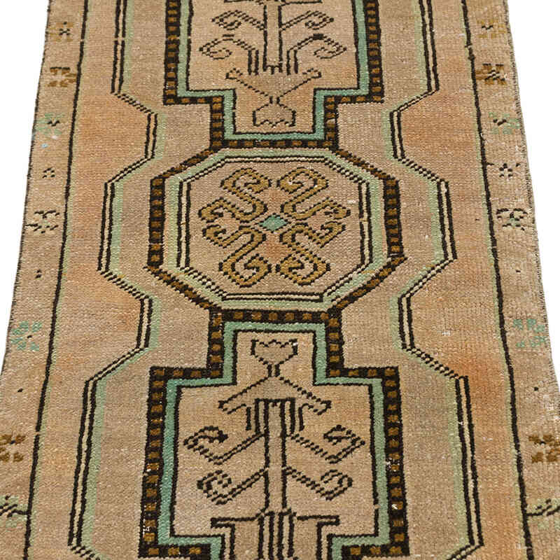 Alfombra Vintage Turca Anudada a Mano - 44 cm x 100 cm - K0075094