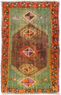 El Dokuma Vintage Halı - 53 cm x 83 cm