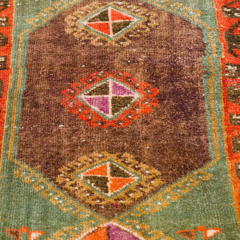 El Dokuma Vintage Halı - 53 cm x 83 cm - K0075095