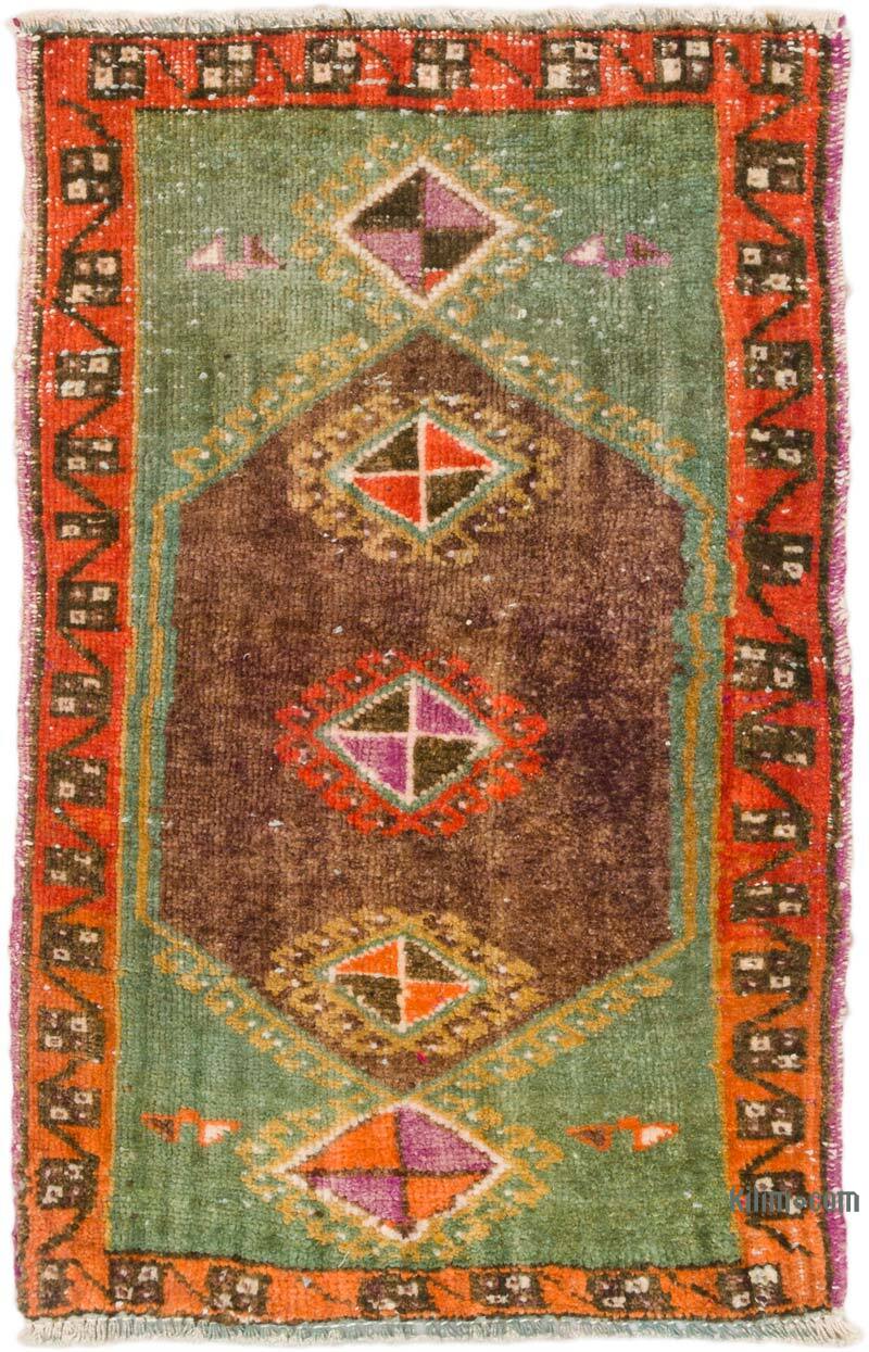 El Dokuma Vintage Halı - 53 cm x 83 cm - K0075095