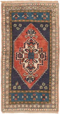 El Dokuma Vintage Halı - 57 cm x 105 cm