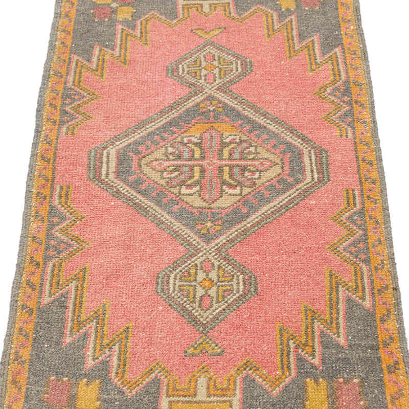 Alfombra Vintage Turca Anudada a Mano - 50 cm x 93 cm - K0075098
