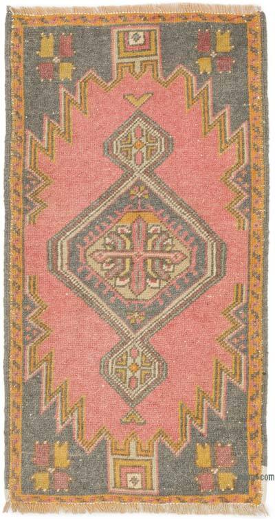 Alfombra Vintage Turca Anudada a Mano - 50 cm x 93 cm