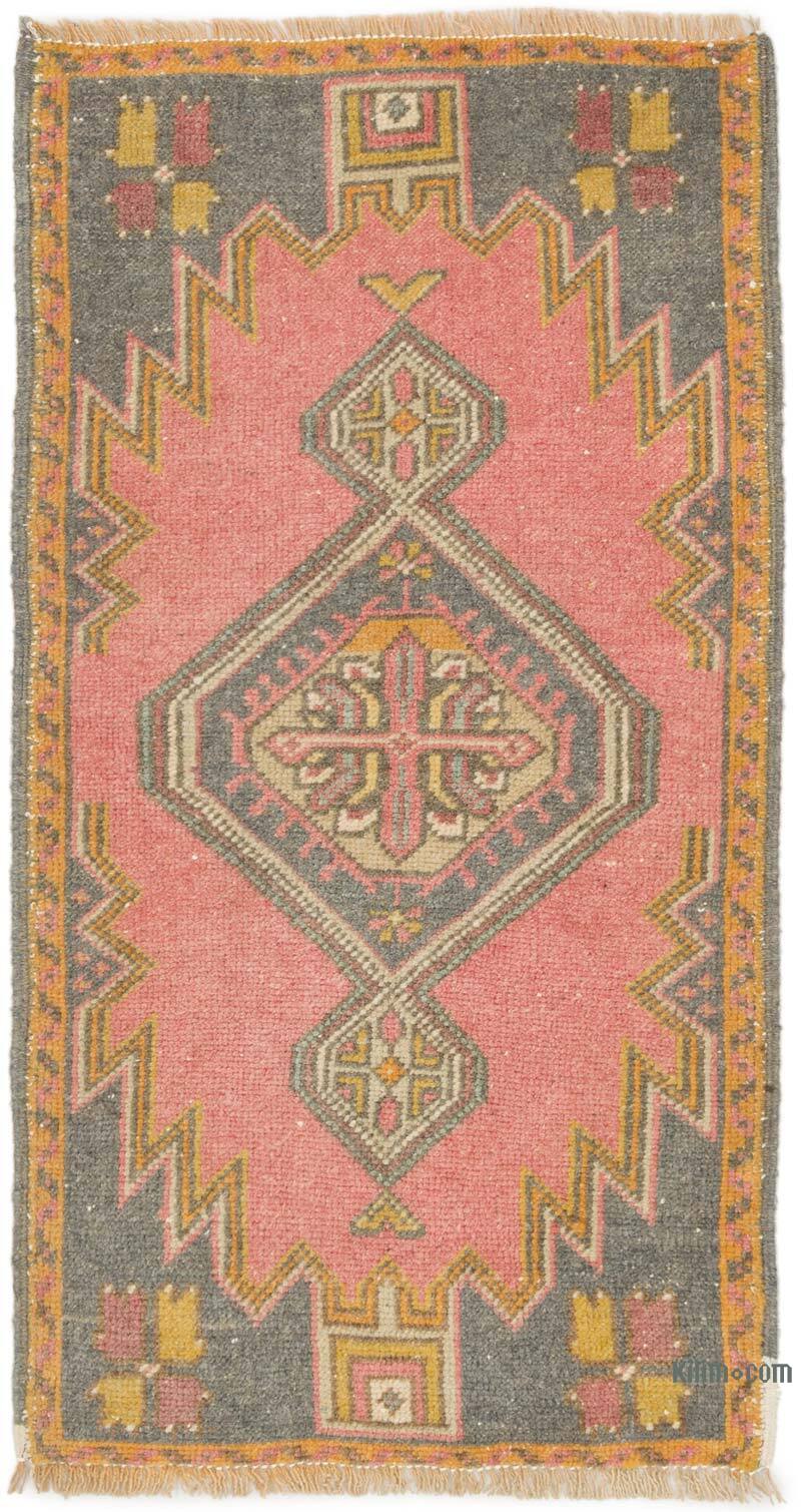 Alfombra Vintage Turca Anudada a Mano - 50 cm x 93 cm - K0075098