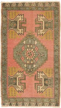 El Dokuma Vintage Halı - 54 cm x 94 cm