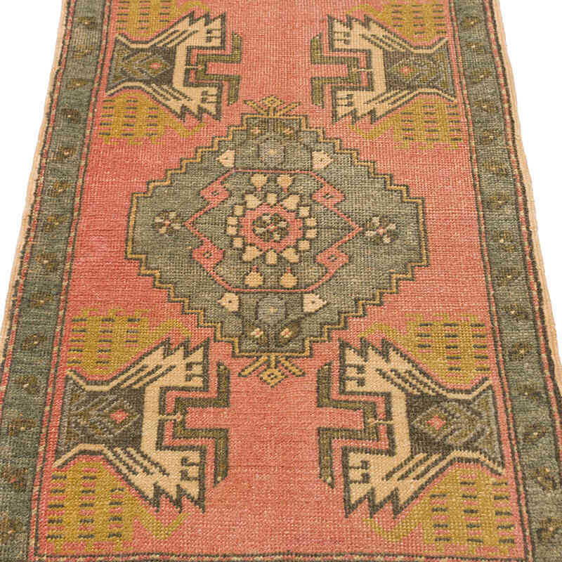 Alfombra Vintage Turca Anudada a Mano - 54 cm x 94 cm - K0075100