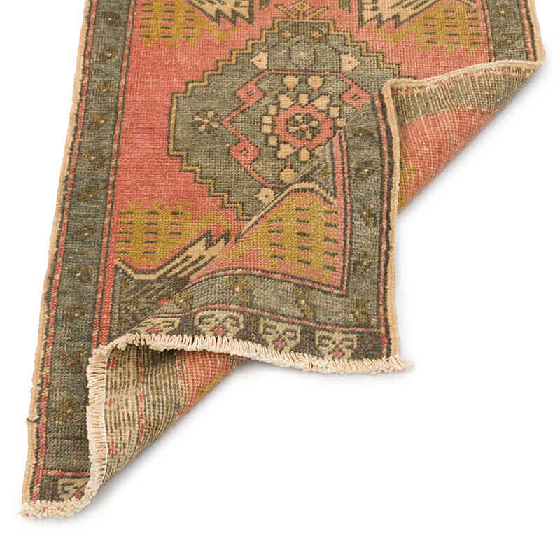 Alfombra Vintage Turca Anudada a Mano - 54 cm x 94 cm - K0075100