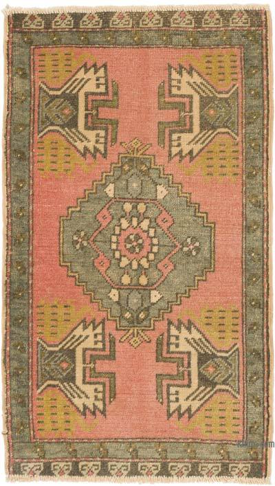 Vintage Turkish Hand-Knotted Rug - 1' 9" x 3' 1" (21" x 37")