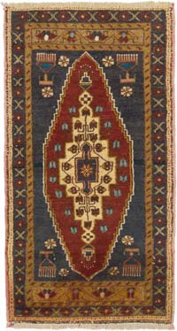 El Dokuma Vintage Halı - 52 cm x 96 cm