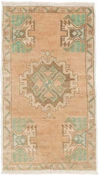 El Dokuma Vintage Halı - 53 cm x 90 cm