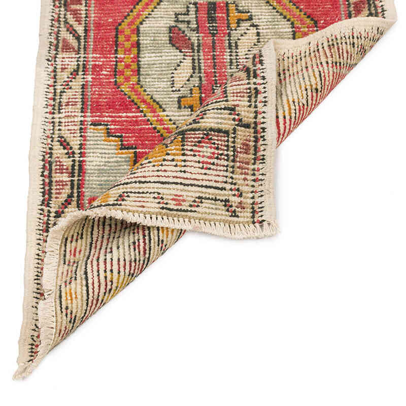 El Dokuma Vintage Halı - 47 cm x 88 cm - K0075105