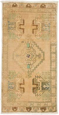 El Dokuma Vintage Halı - 53 cm x 104 cm