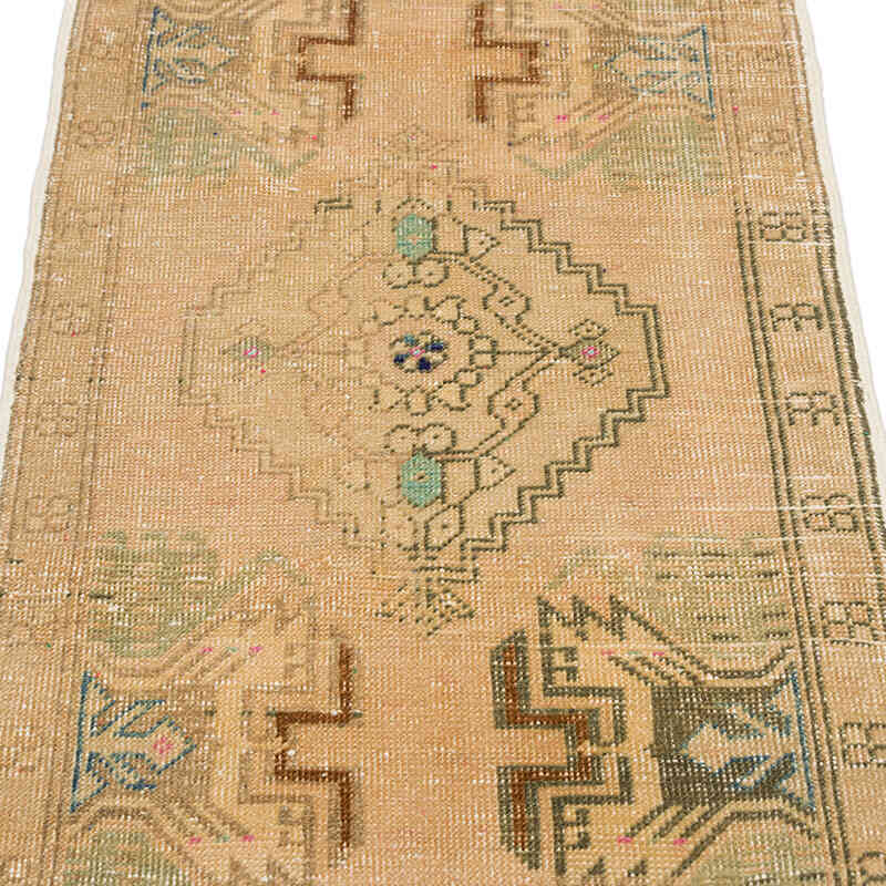 El Dokuma Vintage Halı - 53 cm x 104 cm - K0075106