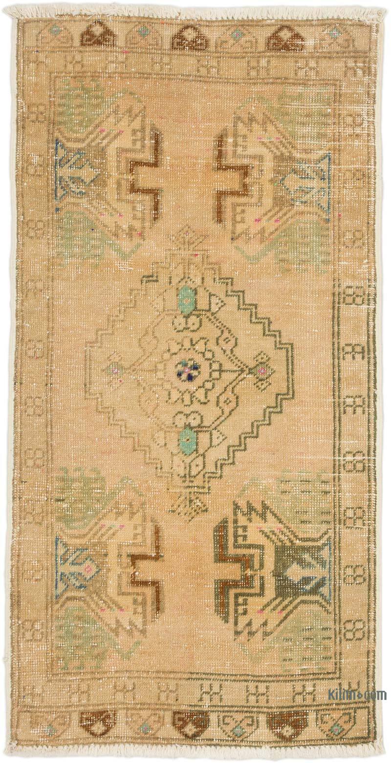 El Dokuma Vintage Halı - 53 cm x 104 cm - K0075106