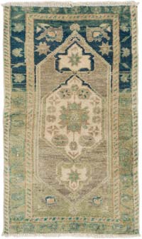 El Dokuma Vintage Halı - 47 cm x 77 cm