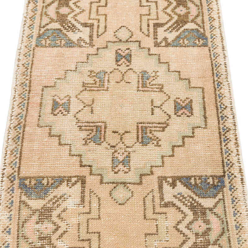 El Dokuma Vintage Halı - 47 cm x 87 cm - K0075108