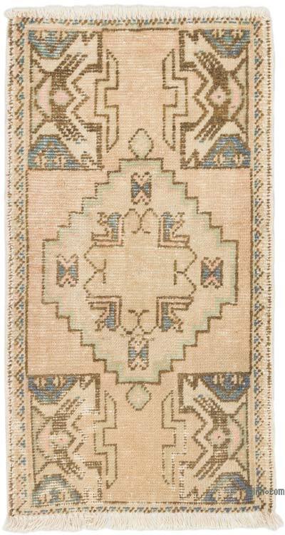 Alfombra Vintage Turca Anudada a Mano - 47 cm x 87 cm