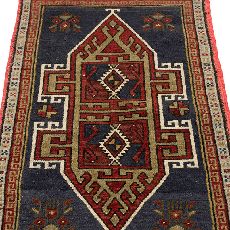 Vintage Turkish Hand-Knotted Rug - 1' 9" x 3' 9" (21" x 45") - K0075113