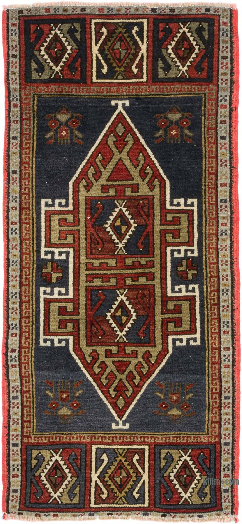 Vintage Turkish Hand-Knotted Rug - 1' 9" x 3' 9" (21" x 45") - K0075113