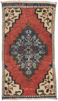 El Dokuma Vintage Halı - 42 cm x 75 cm