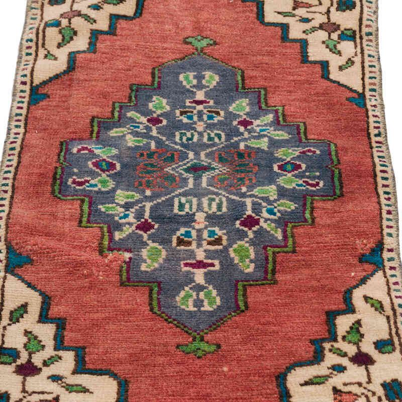 Alfombra Vintage Turca Anudada a Mano - 42 cm x 75 cm - K0075114