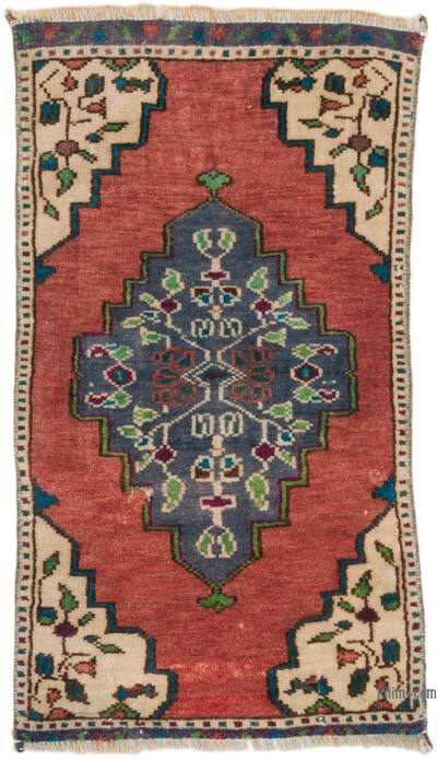 Alfombra Vintage Turca Anudada a Mano - 42 cm x 75 cm