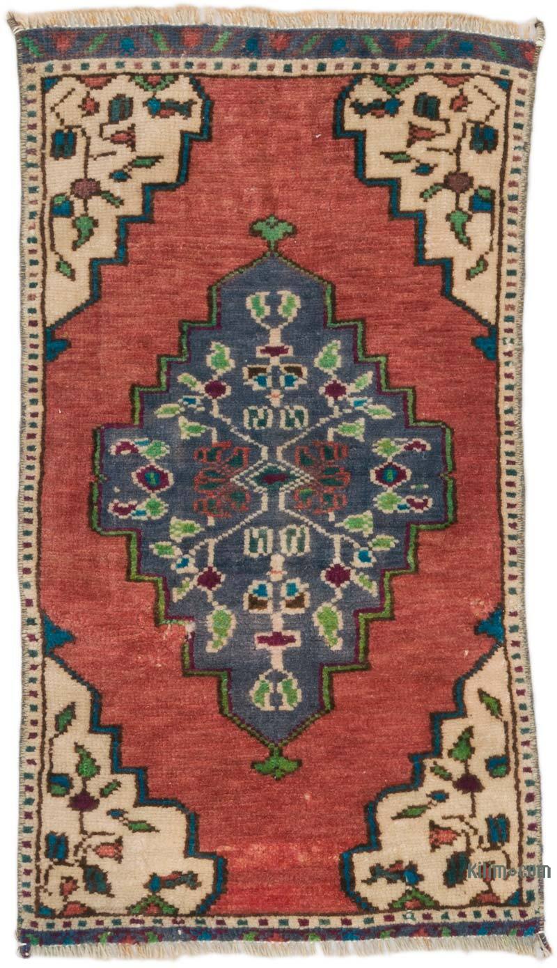 Alfombra Vintage Turca Anudada a Mano - 42 cm x 75 cm - K0075114