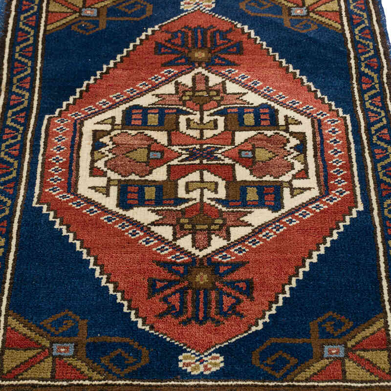 Alfombra Vintage Turca Anudada a Mano - 55 cm x 95 cm - K0075115