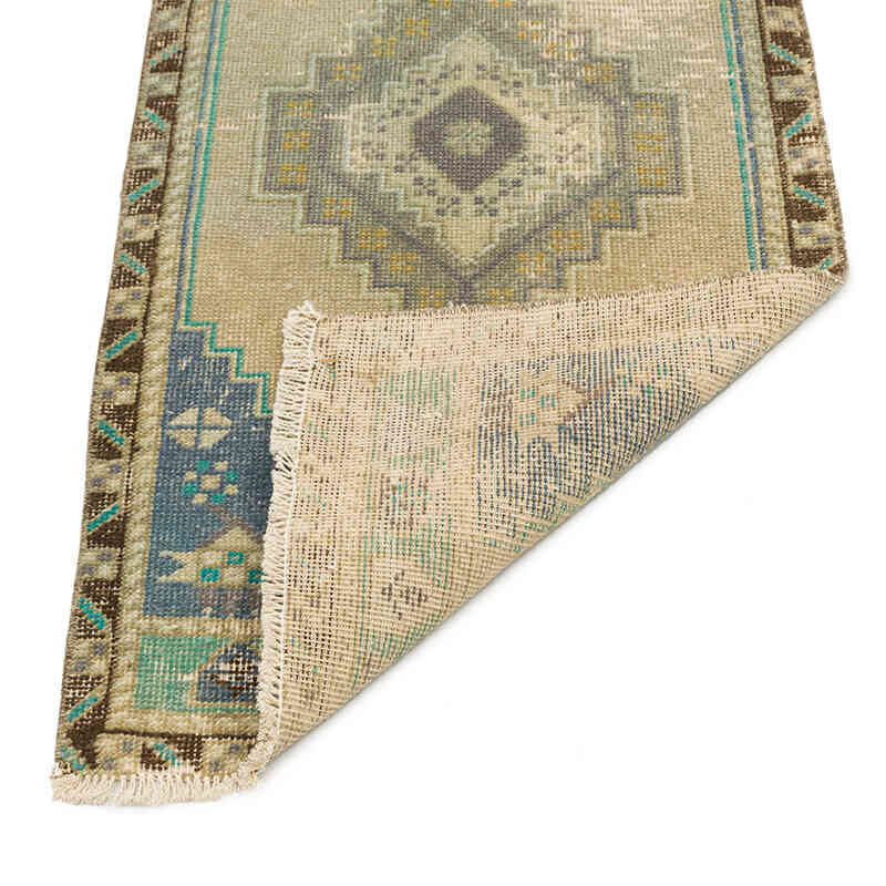 El Dokuma Vintage Halı - 46 cm x 94 cm - K0075117