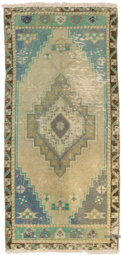 Alfombra Vintage Turca Anudada a Mano - 46 cm x 94 cm