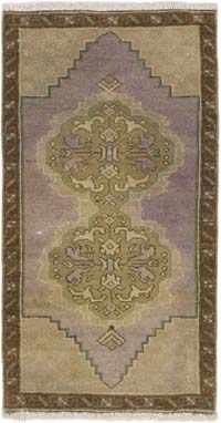 El Dokuma Vintage Halı - 48 cm x 90 cm