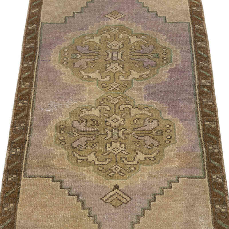 El Dokuma Vintage Halı - 48 cm x 90 cm - K0075118