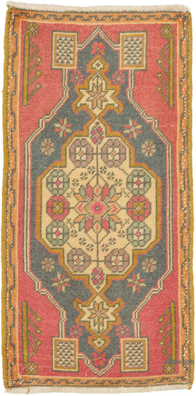 Vintage Turkish Hand-Knotted Rug - 1' 8" x 3' 3" (20" x 39") - K0075119