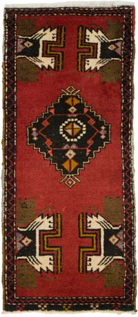 El Dokuma Vintage Halı - 47 cm x 106 cm