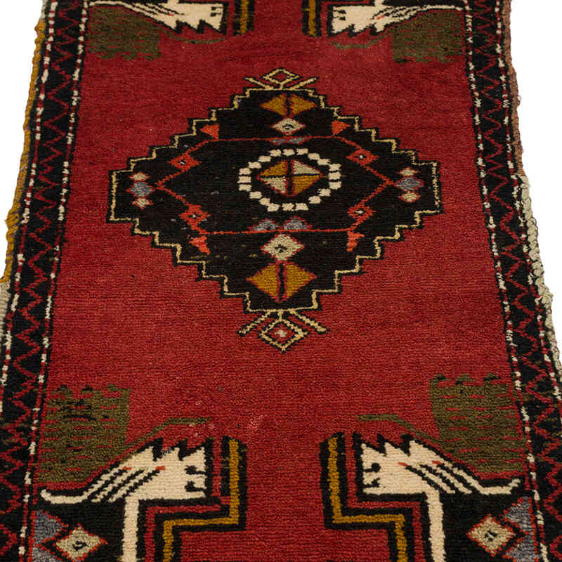 Alfombra Vintage Turca Anudada a Mano - 47 cm x 106 cm - K0075121