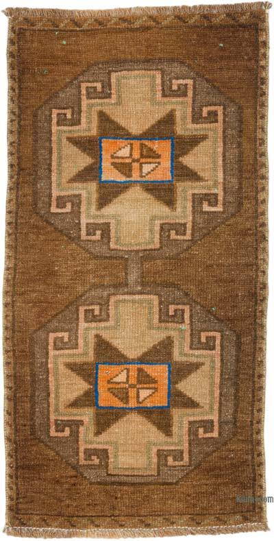 Vintage Turkish Hand-Knotted Rug - 1' 5" x 2' 9" (17" x 33")