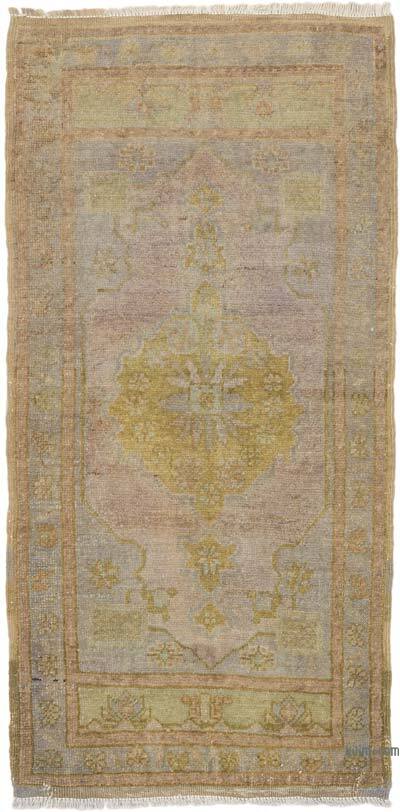 El Dokuma Vintage Halı - 50 cm x 101 cm