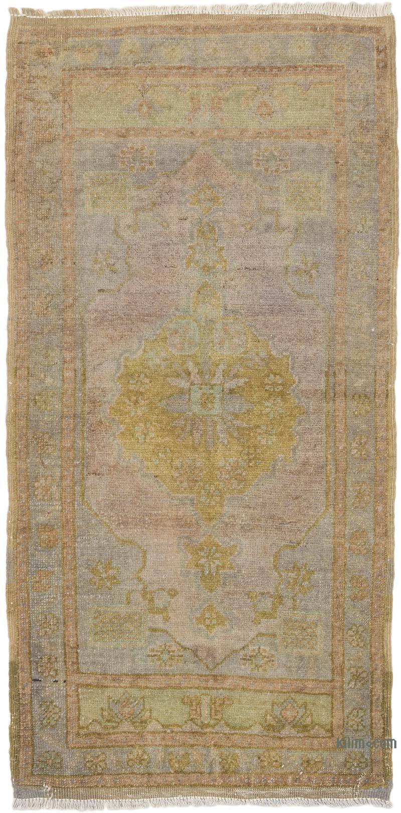 Vintage Turkish Hand-Knotted Rug - 1' 8" x 3' 4" (20" x 40") - K0075123