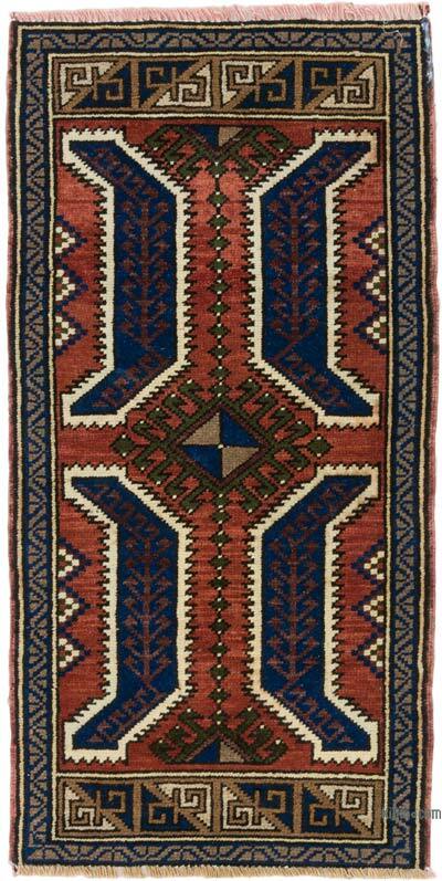 Alfombra Vintage Turca Anudada a Mano - 51 cm x 100 cm