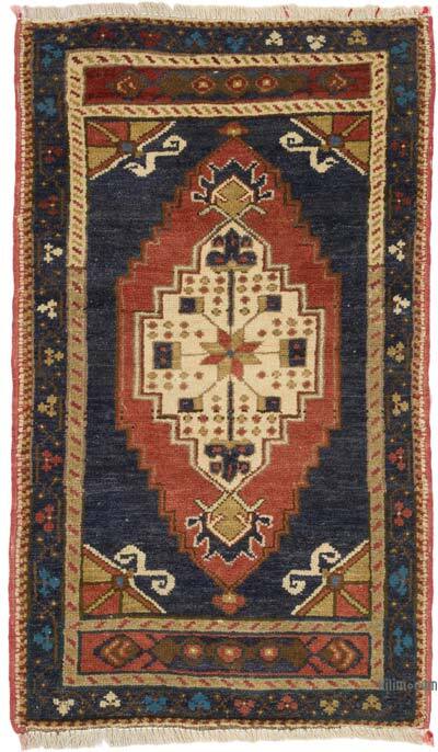 El Dokuma Vintage Halı - 54 cm x 93 cm