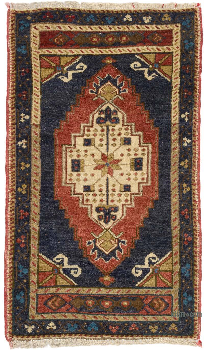 Alfombra Vintage Turca Anudada a Mano - 54 cm x 93 cm - K0075126