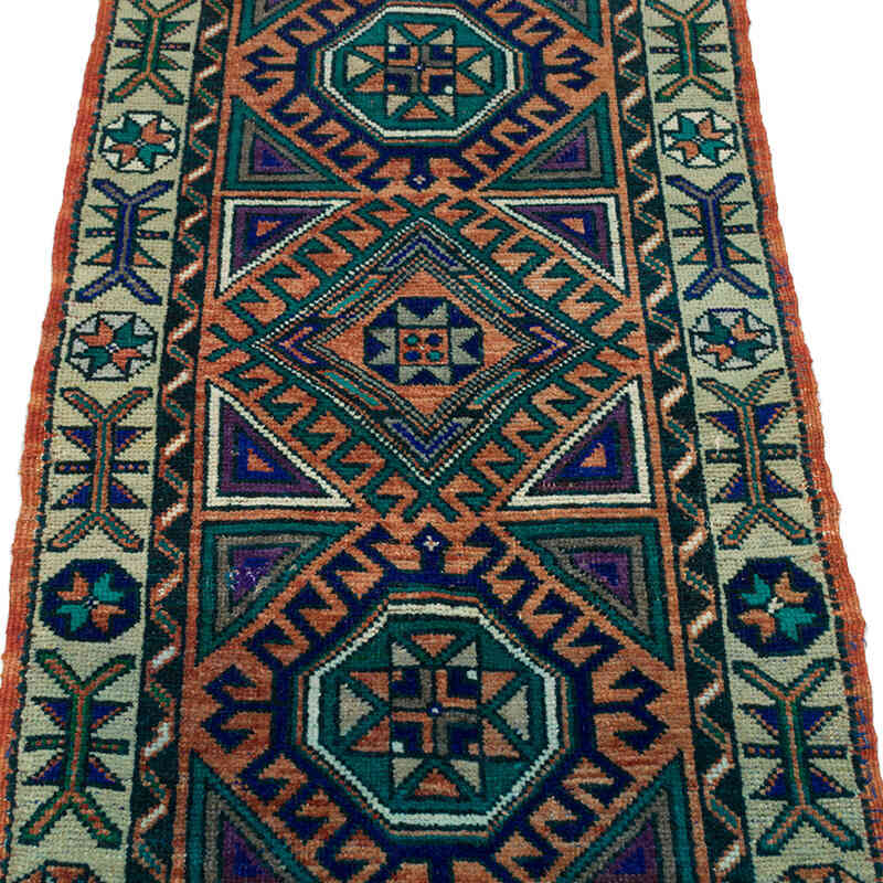Alfombra Vintage Turca Anudada a Mano - 53 cm x 123 cm - K0075135