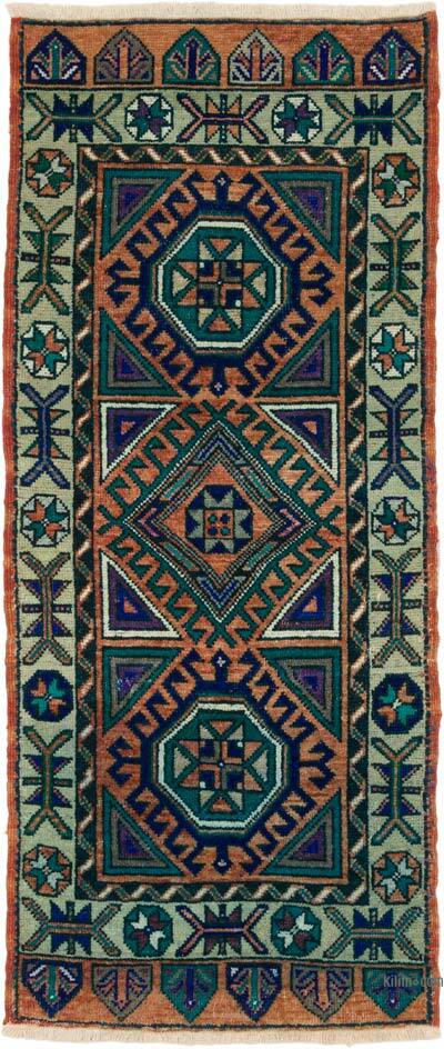 Alfombra Vintage Turca Anudada a Mano - 53 cm x 123 cm