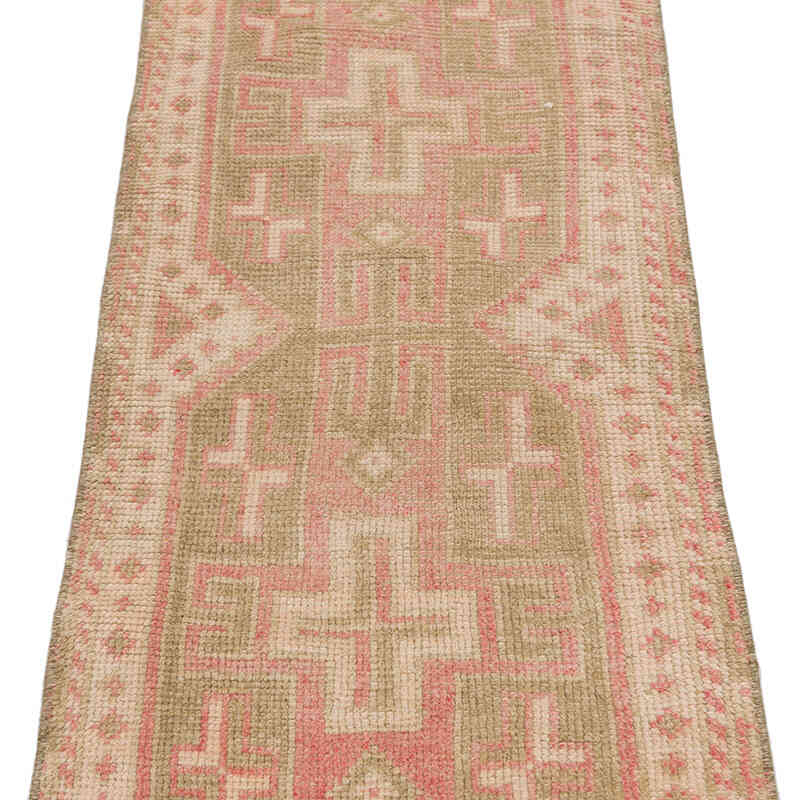 Vintage Turkish Hand-Knotted Rug - 1' 7" x 3' 4" (19" x 40") - K0075137