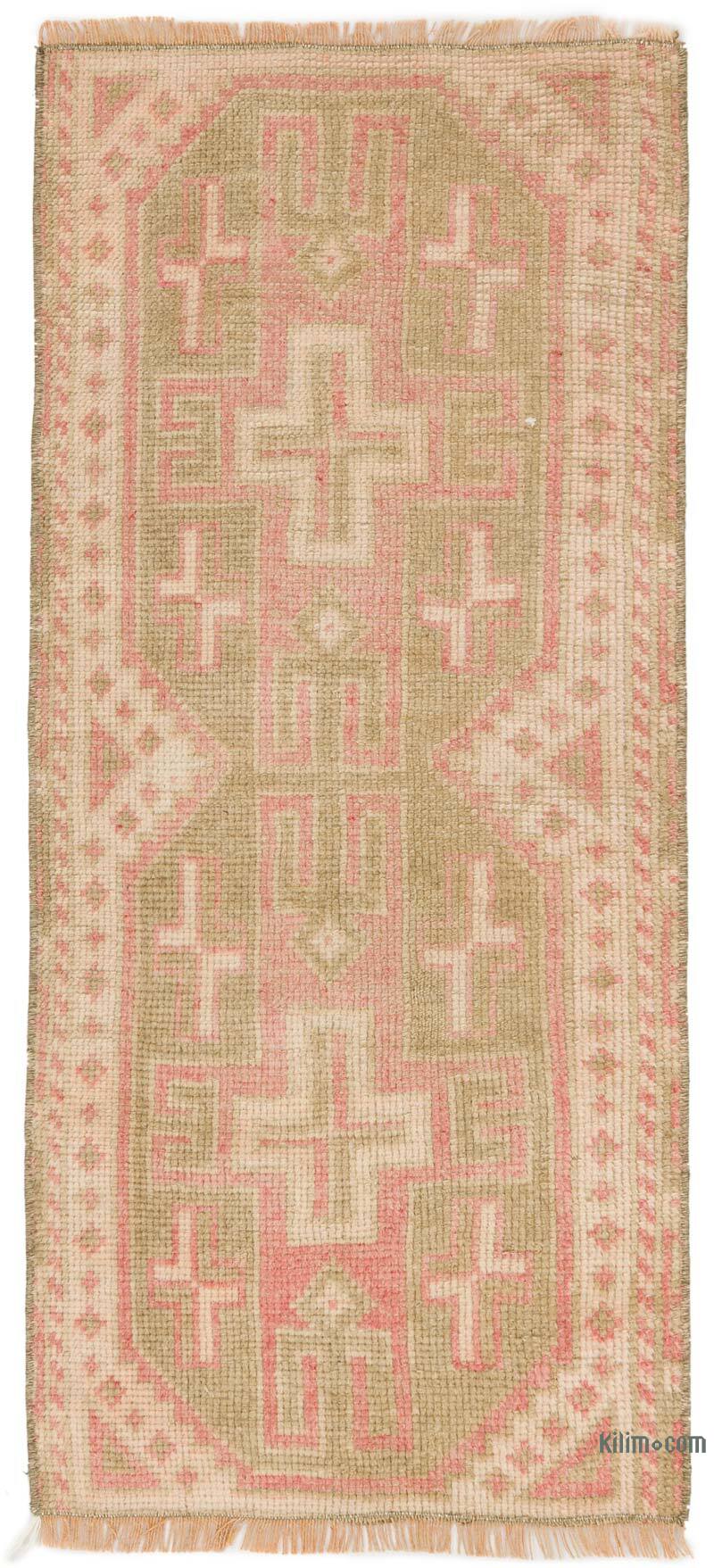 Vintage Turkish Hand-Knotted Rug - 1' 7" x 3' 4" (19" x 40") - K0075137