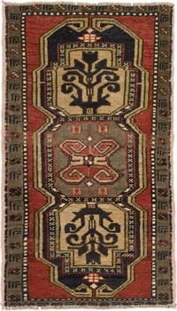 El Dokuma Vintage Halı - 56 cm x 91 cm