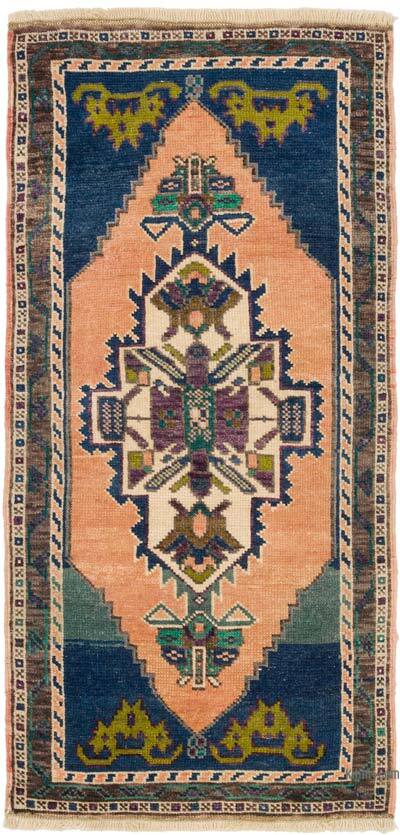 Alfombra Vintage Turca Anudada a Mano - 56 cm x 114 cm